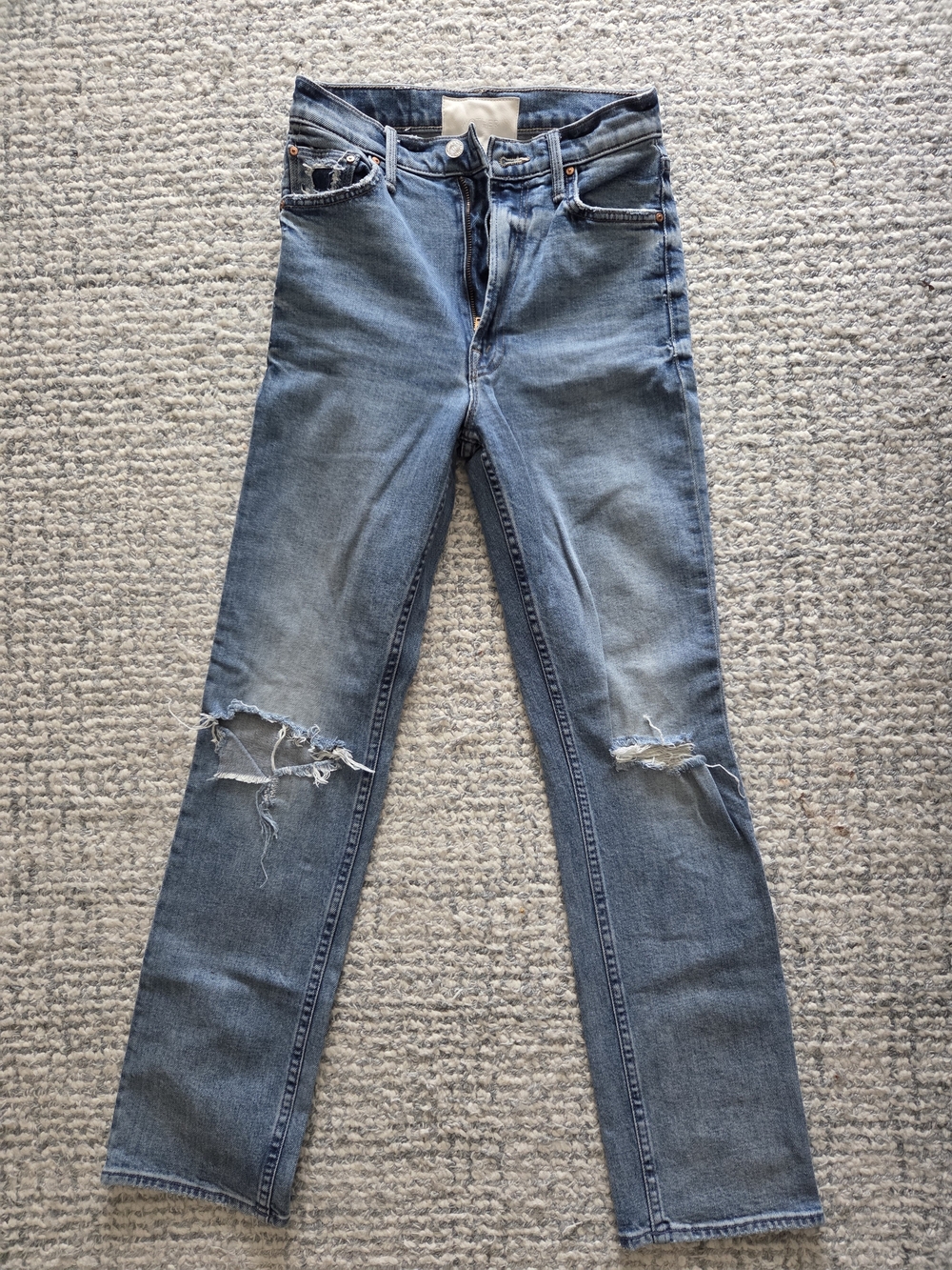 MOTHER Straight Jeans - Light Blue